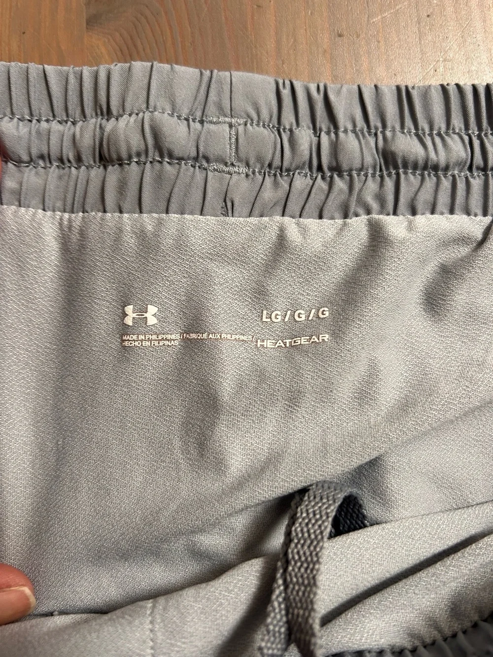 LG Women’s Gray Athletic Shorts with White Trim